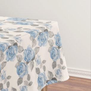 Floral pattern. Vintage blue roses Tablecloth