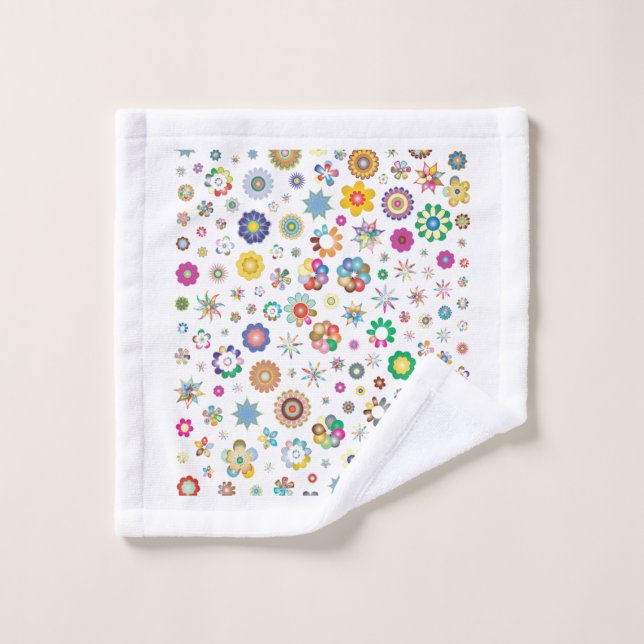 Floral Pattern Wash Cloth (Wash Cloth)