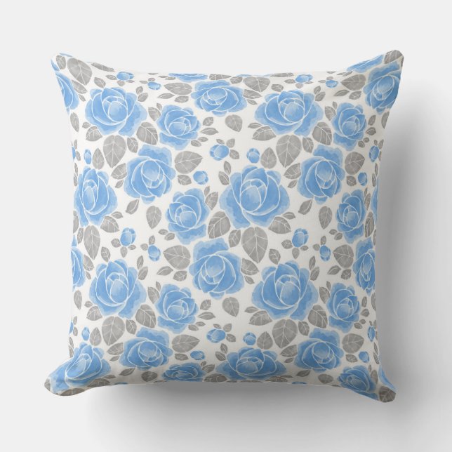 Floral pattern. Watercolor roses /2 Throw Pillow (Front)