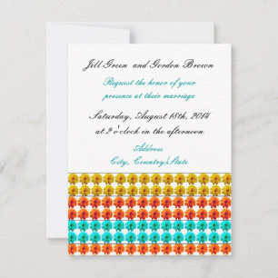 Floral Pattern Wedding Invitation