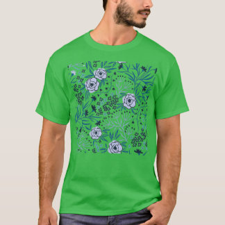 Floral Pattern White Background T-Shirt