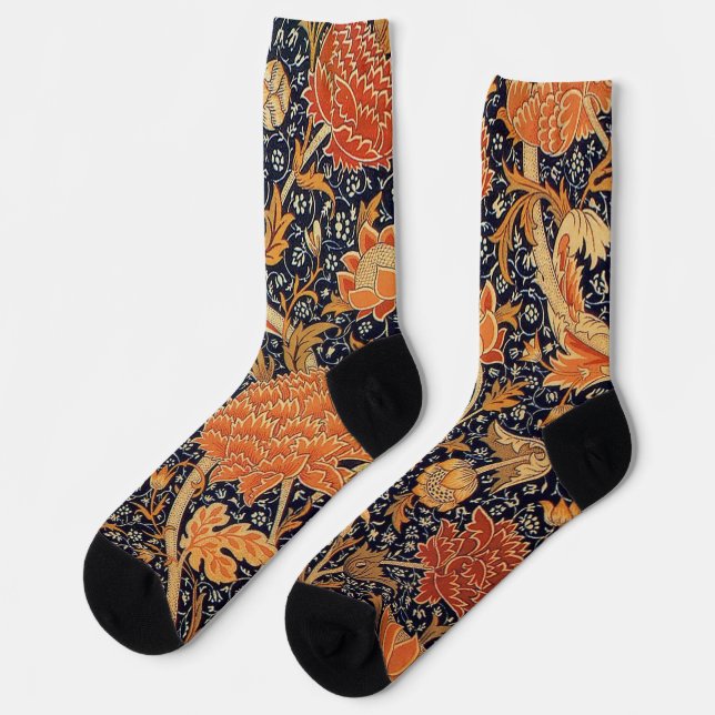 Floral Pattern, William Morris Socks (Left)