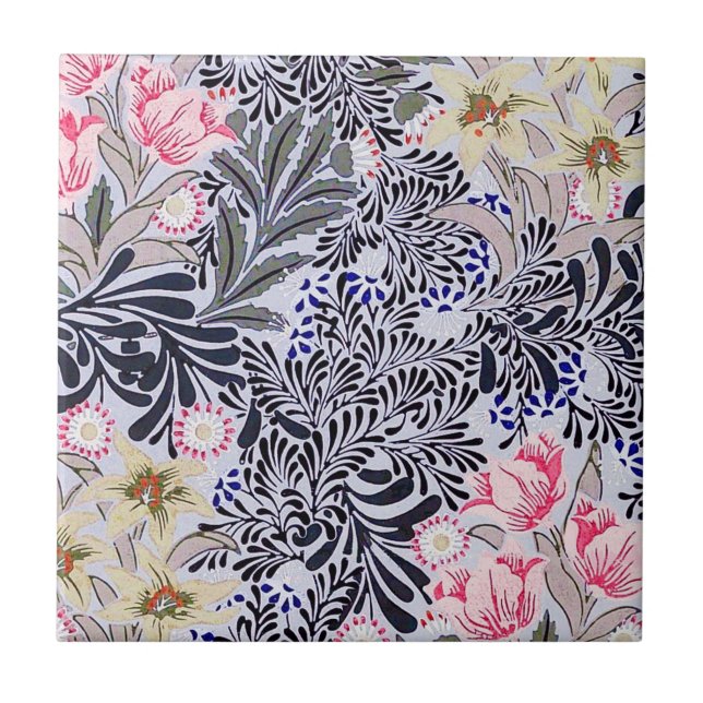 Floral Pattern, William Morris Tile (Front)