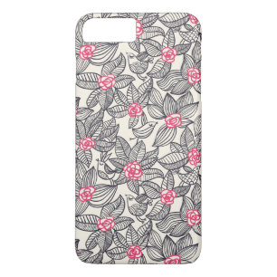 Floral pattern with cartoon birds iPhone 8 plus/7 plus case