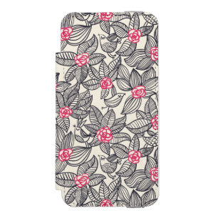 Floral pattern with cartoon birds incipio watson™ iPhone 5 wallet case
