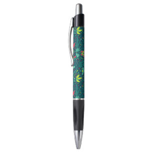 Floral pattern with cartoon birds pen