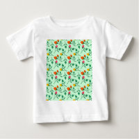 Floral pattern with coloured rose flowers