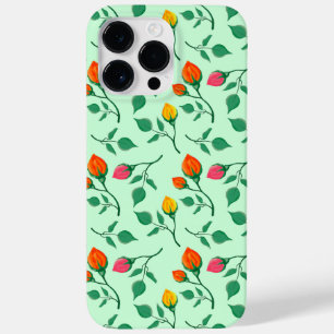 Floral pattern with coloured rose flowers  Case-Ma Case-Mate iPhone 14 Pro Max Case