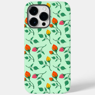 Floral pattern with coloured rose flowers Case-Mate iPhone 14 pro max case