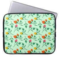 Floral pattern with coloured rose flowers 