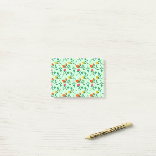 Floral pattern with coloured rose flowers post-it notes
