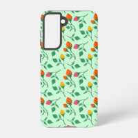 Floral pattern with coloured rose flowers 