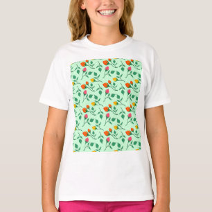 Floral pattern with coloured rose flowers T-Shirt