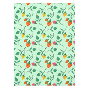 Floral pattern with coloured rose flowers tablecloth