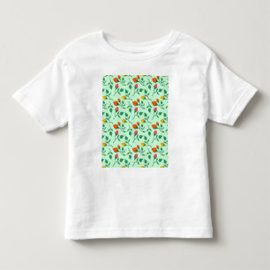 Floral pattern with coloured rose flowers toddler t-shirt