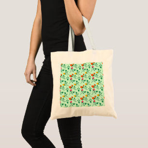 Floral pattern with coloured rose flowers  tote bag