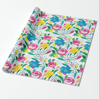 Floral pattern with colourful bouquet. wrapping paper