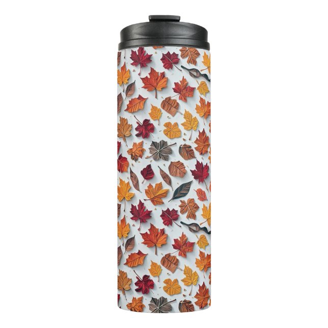  Floral pattern with fallen leaves 4 - Tumbler (Front)