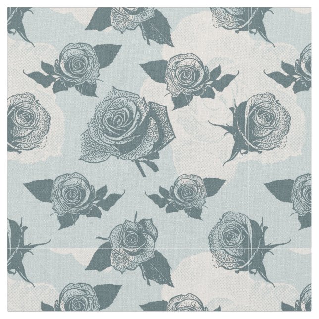 Floral pattern with rose fabric (Close Up)