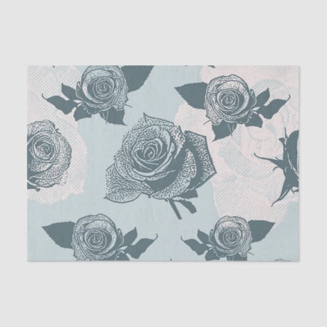 Floral pattern with rose tissue paper (Front)