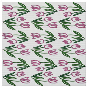 Floral pattern with tulips. fabric