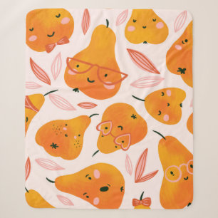 Floral pattern with white orchids, isolated on a d sherpa blanket
