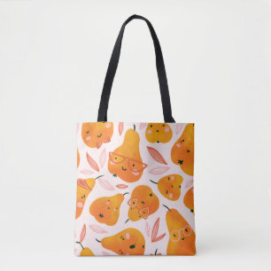 Floral pattern with white orchids, isolated on a d tote bag