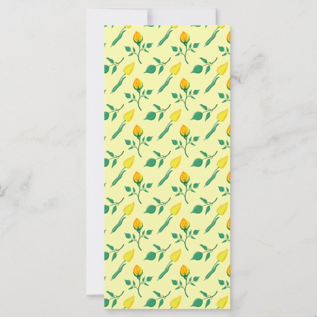 Floral pattern with yellow rose and tulip flowers (Front)