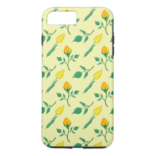 Floral pattern with yellow rose and tulip flowers Case-Mate iPhone case