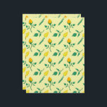 Floral pattern with yellow rose and tulip flowers letterhead<br><div class="desc">Elegant seamless pattern with floral motif made of yellow rose and tulip flowers</div>
