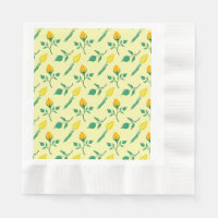 Floral pattern with yellow rose and tulip flowers