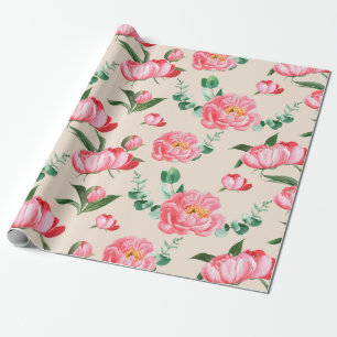 Floral pattern wrapping paper