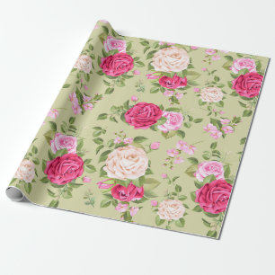 Floral pattern wrapping paper