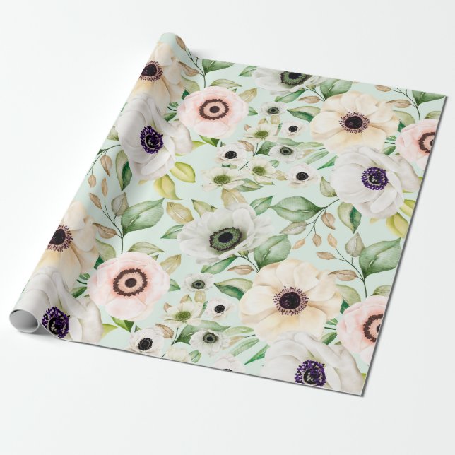 Floral pattern Wrapping Paper (Unrolled)