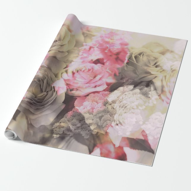 Floral Pattern Wrapping Paper (Unrolled)