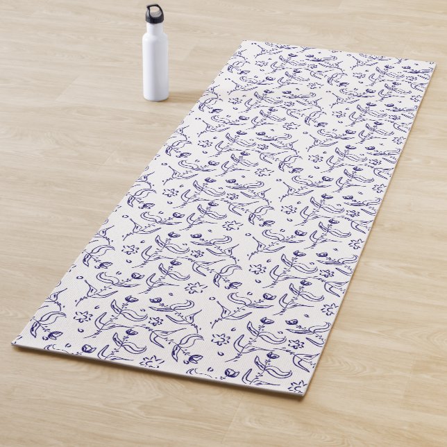 Floral pattern yoga mat (In Situ)