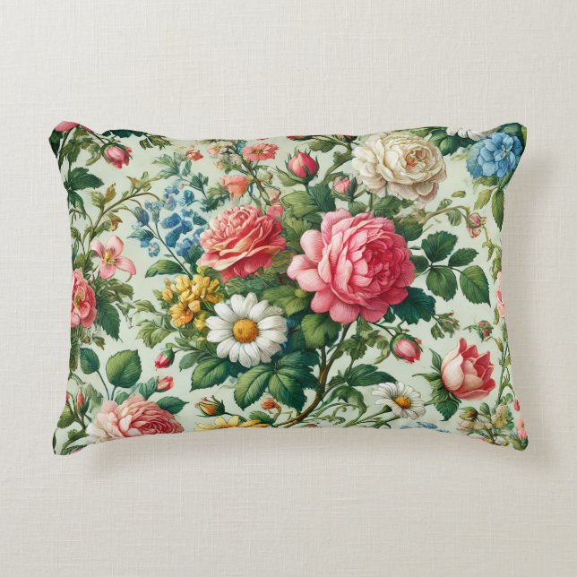 Floral Patterns Accent Pillow (Front)