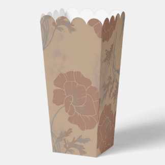 floral patterns, mocha mousse color favor box