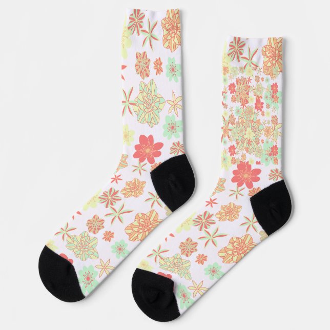 Floral patterns  socks (Left)