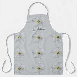 Floral Patterns Wedding Bridesmaid Flowergirl Grey Apron