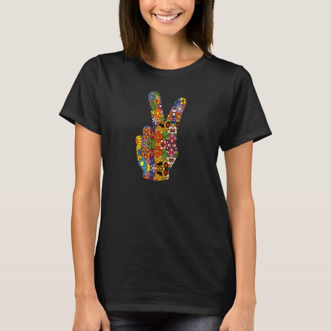 Floral Peace Sign Shirt (Front)