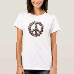 Floral Peace Symbol Tee