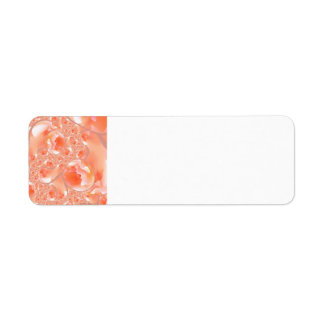 Floral peach and cream address and shipping labels