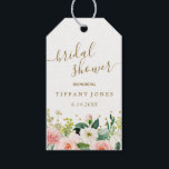 Floral Peach Pink Gold Confetti Bridal Shower Gift Tags<br><div class="desc">Matching Collection in the Little Bayleigh Store!</div>