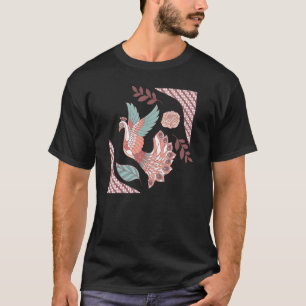 Floral Peacock  Cute Birds Animal  Graphic T-Shirt