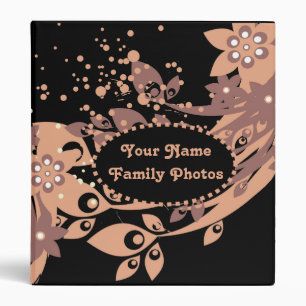 Floral Peacock Family Photos Binder