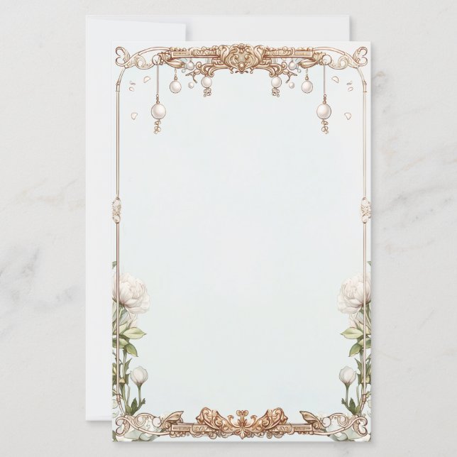 Floral Pearl - Notes de poursuites ou carte de jeu (Devant)