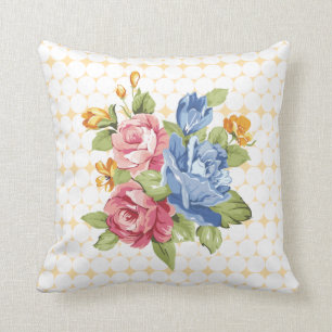 Floral & Pearls Throw Pillow