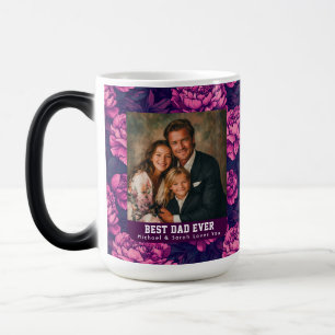 Floral Peonies Stepdad Day Espresso Magic Mug