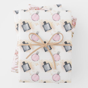 Floral Perfumes Pattern Wrapping Paper Sheet